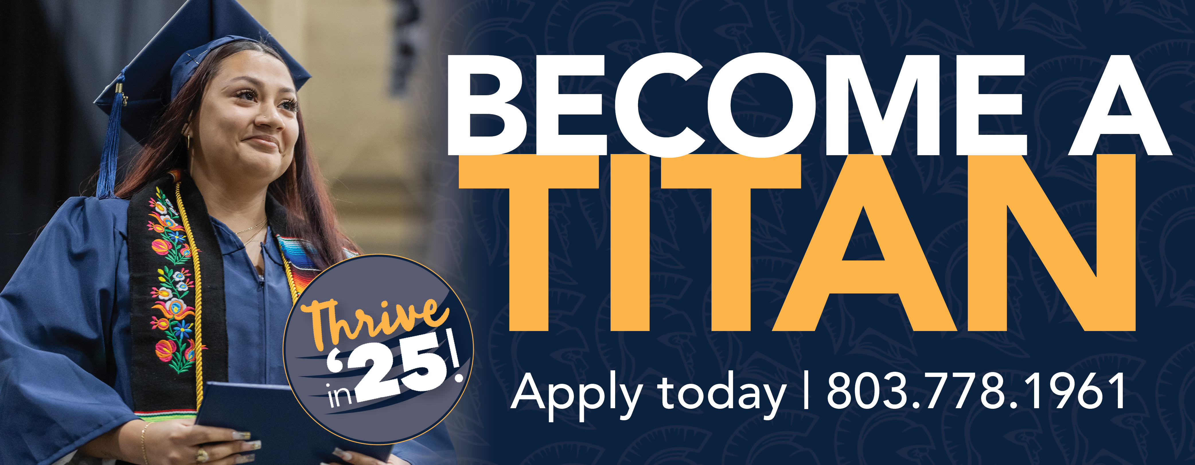 Admissions Rotator for Thrive in 25 campaign