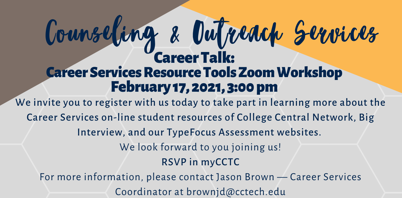 Career Talk: Career Services Resource Tools Workshop