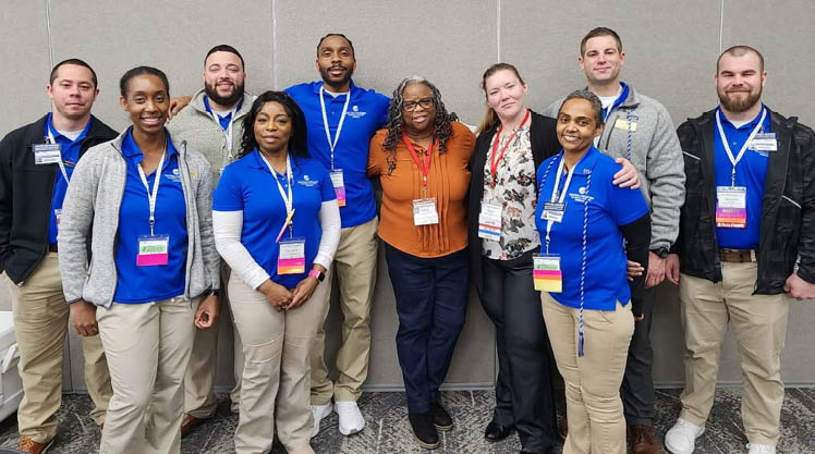 Members of the CCTC Student Nurses' Association gathered for a group photo at a State Conference.